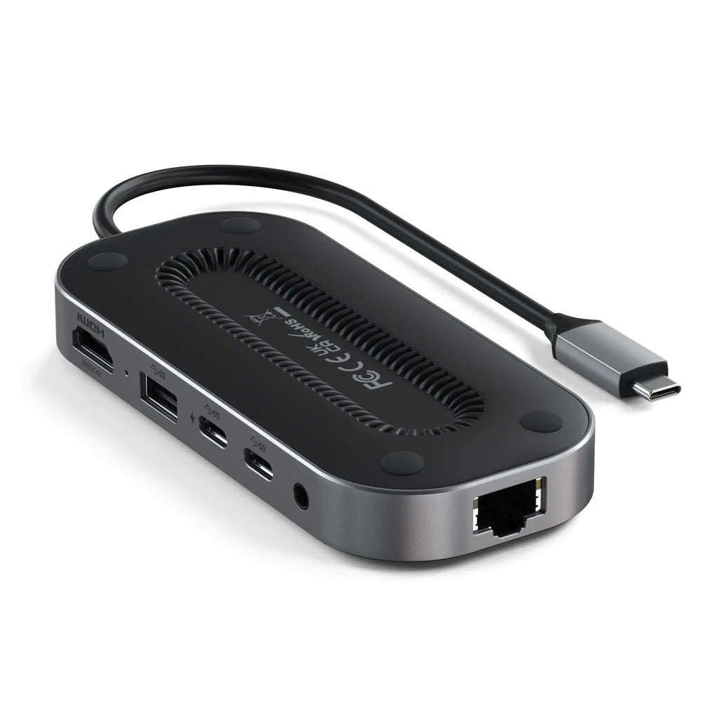 Hub multiport Satechi USB-C Alu avec HDMI 8K + Ethernet 2,5 Gbs